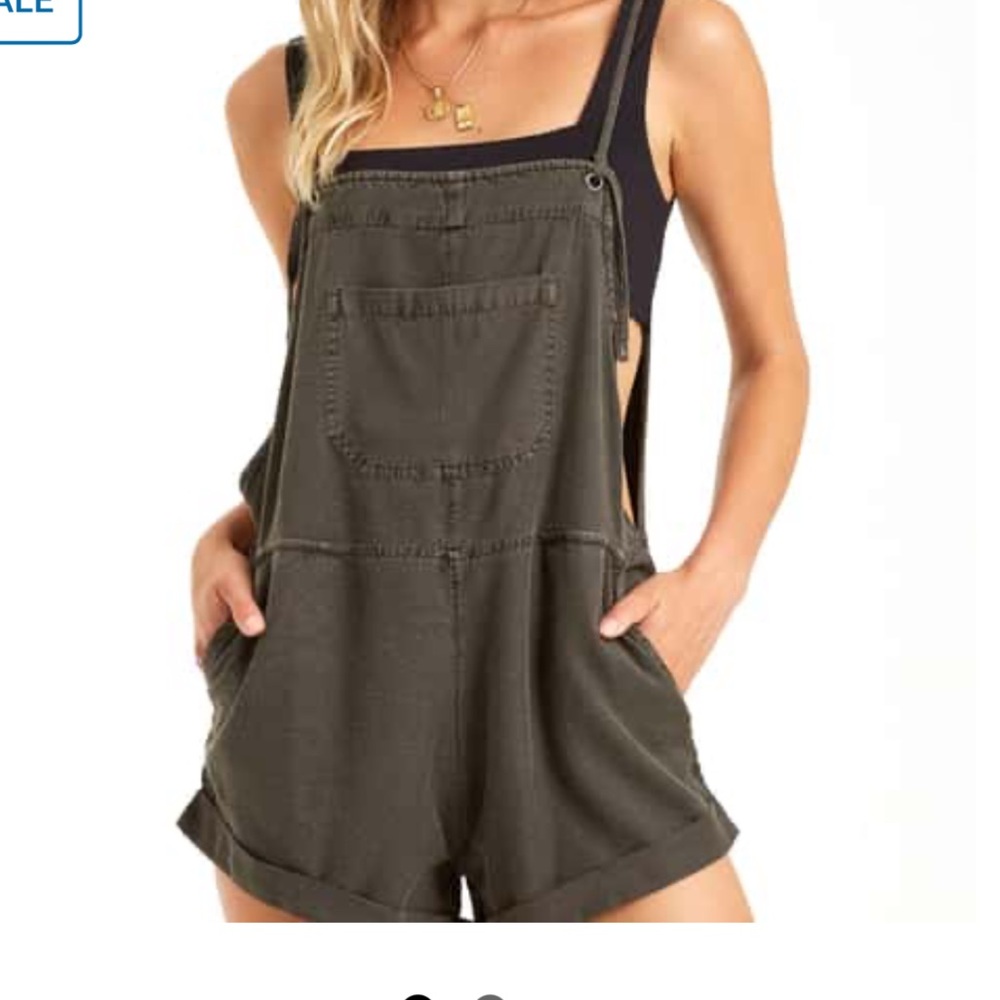 Billabong Charcoal flowy Overalls